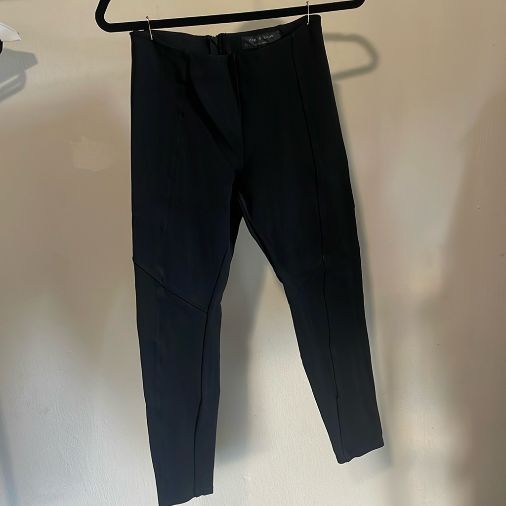 Black Rag And Bone Legging Trouser With Zipper Back